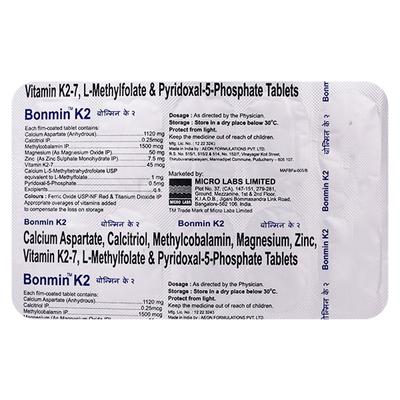 Bonmin K2 Tablet 10'S - Osteoporosis-Age