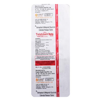 TELDAWN BETA 40/50 Tablet 10's - Hypertension-Ana