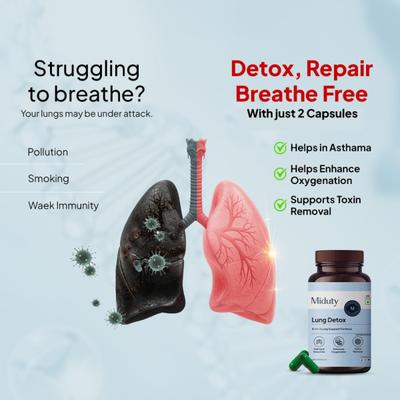 Miduty Lung Detox 400 mg Capsule 60's - Vital Health
