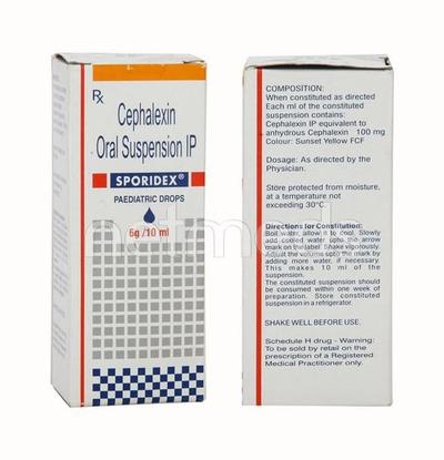 Sporidex Paediatric Drops 10ml - Bacterial Infections-Cep