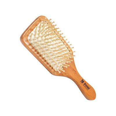 Bronson Professional Paddle Hair Brush Wooden with Bamboo Wood Bristles 12's - Hair Brushes