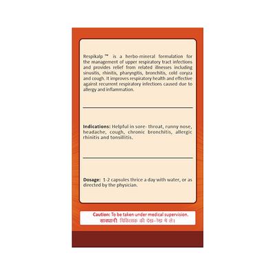 Pravek Respikalp Capsules 30's - Speciality Medicines
