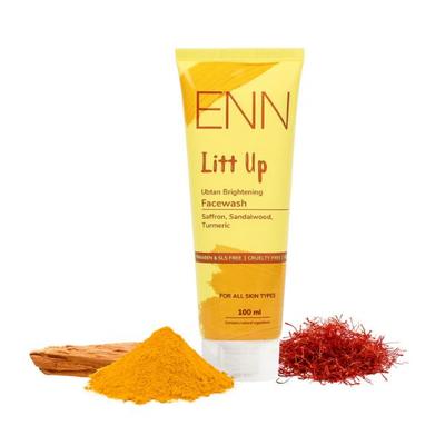 ENN Litt Up Ubtan Skin Brightening Facewash And Litt Up Ubtan Skin Brightening Face Scrub kits 100 ml - Facial Kits
