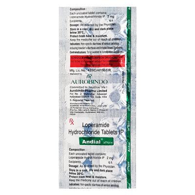 Andial 2mg Tablet 10'S - Diarrhoea-Ant