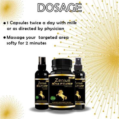 Zenius Xtra Power Booster Oil 50 ml + Xtra Power Capsule 60 's + Xtra Power Intimate Gel 50 ml 1's - Other Supplements
