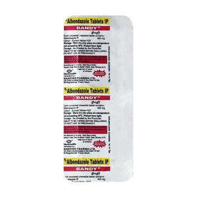 Bandy 400mg Tablet - Parasitic Worms-Ant