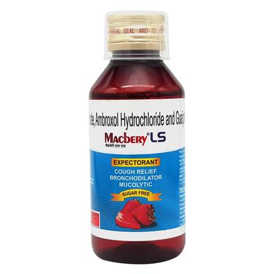 Macbery LS Sugar Free Strawberry Flavour Expectorant 100ml - Asthma/COPD-Ast