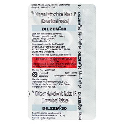 Dilzem 30mg Tablet 15'S - Hypertension-Cal