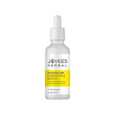 Jovees Herbal 5% Glycolic Acid Brightening Skin Serum with 5% Niacinamide Yuzu Lemon and Hyaluronic Acid 30 ml - Face Gels