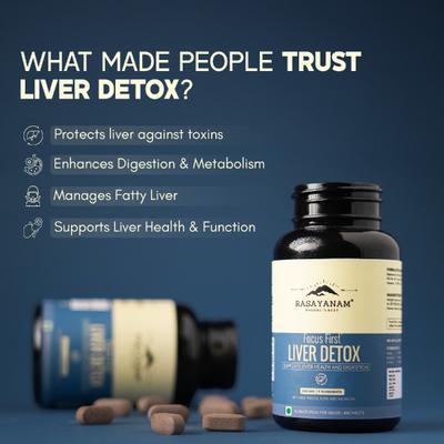 Rasayanam Focus First Liver Detox Tablets 60's - Vital Health