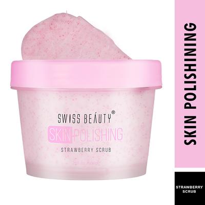 Swiss Beauty Skin Polishing Face Scrub - (Strawberry) 100 gm - Scrubs & Exfoliants