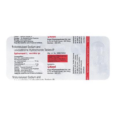 Spiromont L 10/5mg Tablet 10'S - Allergies-Ant