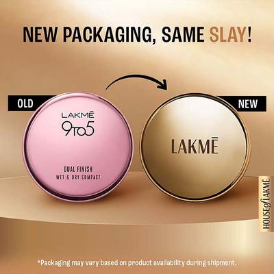 Lakme Powerplay Priming Powder Foundation, 3-in-1, Natural Almond, 9gm - Compact Powder