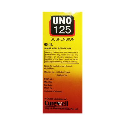 UNO 125 TASTY PLUM GRANNY FLAVOURED KIDS Suspension 60ml - Fever-Ana