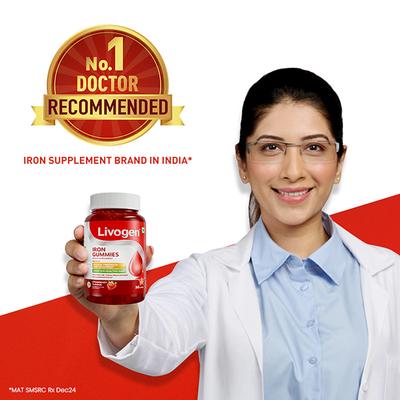 LIVOGEN STRAWBERRY FLAVOUR IRON Gummies 30's - Anaemia-VMA