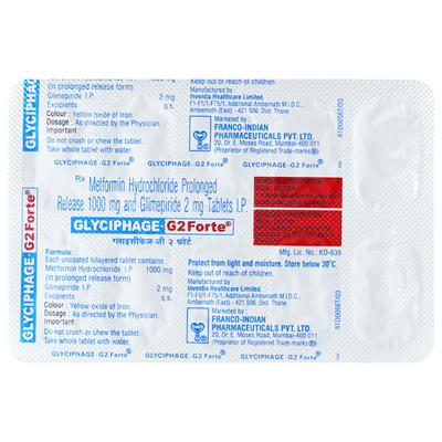Glyciphage G2 Forte Tablet 10'S - Diabetes-Ant
