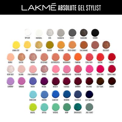 Lakme Absolute Gel Stylist Nail Color 97 Raisin 12 ml - Nail Polish