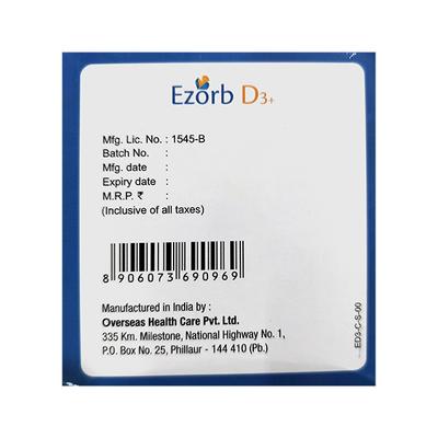EZORB D3+ Tablet 15's - Supplements-Cal