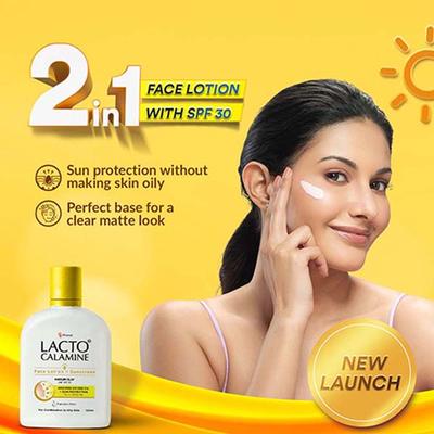 Lacto Calamine Skin and Body Lotion Moisturizer + Spf 30 Pa+++ Uva, Uvb with Kaolin Clay 120 ml - Face Wash & Cleansers