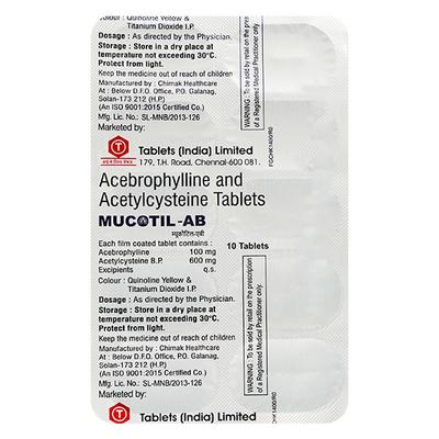 MUCOTIL AB Tablet 10's - Asthma/COPD-Ast