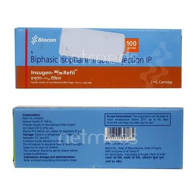 Insugen 30/70 Refil Cartridge 1X3ml - Diabetes-Ins