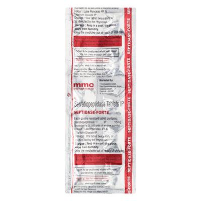 Septidase Forte Tablet 10'S - Pain relief-Ant