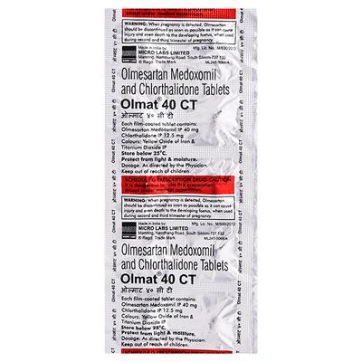Olmat CT 40mg Tablet 10'S - Hypertension-Ang
