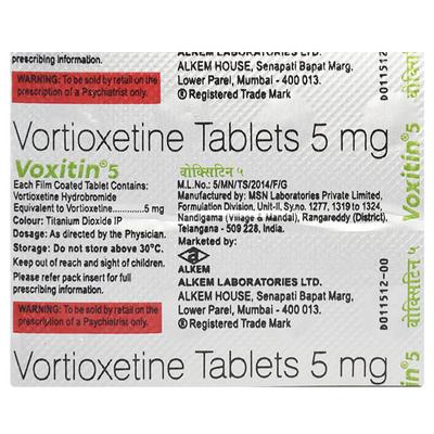 VOXITIN 5 Tablet 10's - Depression-Ant