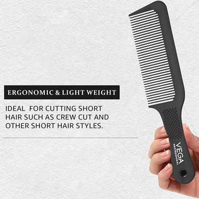 Vega Professional Clipper Comb for Salon with Anti-Static, Hair Cutting Combs Great for Barbering and Styling - Black (VPPCC-02) 1's - Hair Brushes