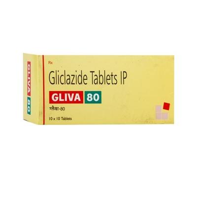 Gliva 80mg Tablet 10'S - Diabetes-Ant