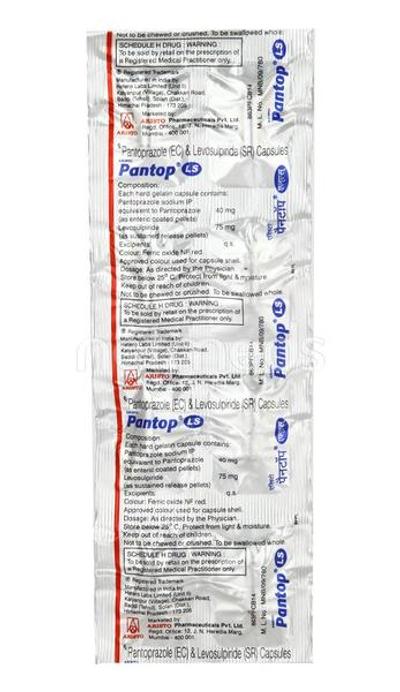 Pantop LS Capsule 10'S - Ulcerative Colitis/Bowel Inflammatory Disease-Ant