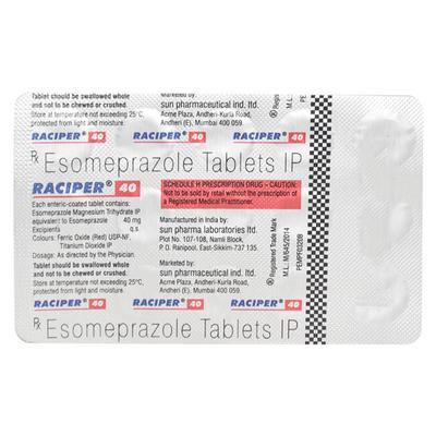 Raciper 40mg Tablet 15'S - Ulcer/Reflux/Flatulence-Aaa
