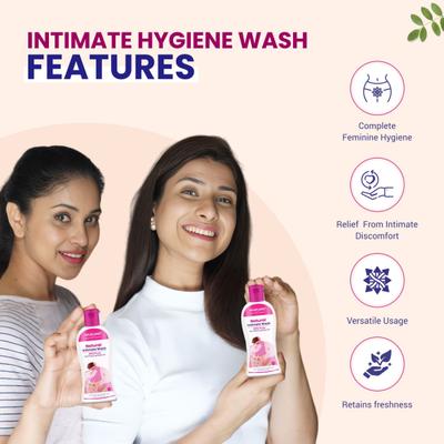 MildCares Natural Intimate Wash For Women (PacK of 2 x 100 ml) - Intimate Hygiene