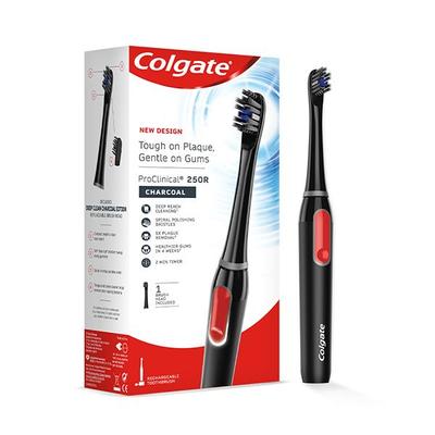 Colgate ProClinical 250R Rechargeable Electric Toothbrush with 1 Brush Head - Charcoal - Toothbrushes