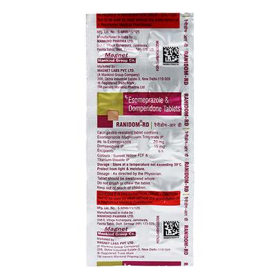 Ranidom RD 15/20mg Tablet 10'S - Ulcer/Reflux/Flatulence-Aaa