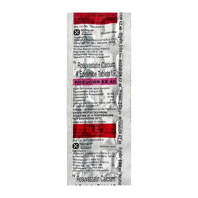 ROZUCOR EZ 40 Tablet 10's - High Cholesterol-Dys