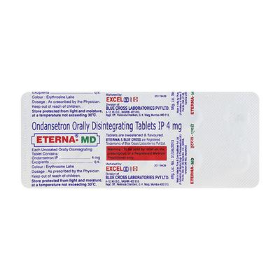 Eterna MD 4mg Tablet 10'S - Vomitting/Emesis-Ant