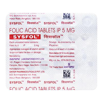 Sysfol Tablet 30'S - Iron Supplement/Anaemia-Vma
