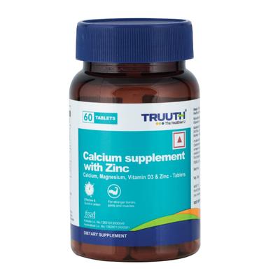 Truuth Calcium, Magnesium, Vitamin D3 & Zinc Tablet 60's - Multi-Vitamins