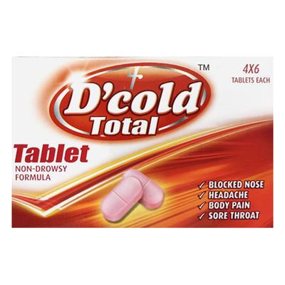 D COLD TOTAL Tablet 6's - Cough And Cold-Cou