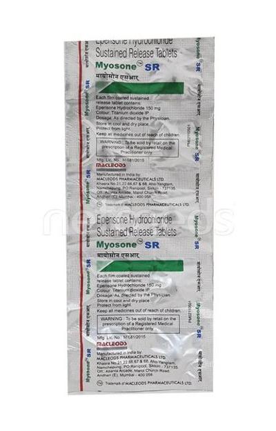 Myosone SR Tablet 10'S - Muscle Cramps/Spasticity-Mus