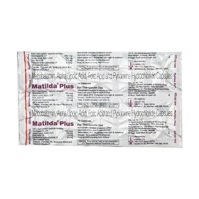 Matilda Plus Capsule 10'S - Neuropathic Pain-Dru