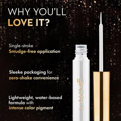 Lakme Glitterati Shine Eyeliner Ethereal White 4.5 ml - Eyeliners