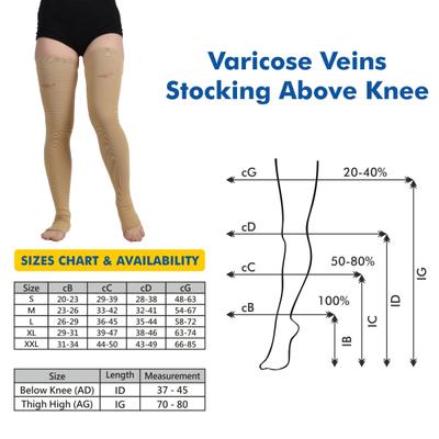 AccuSure Varicose Vein Stockings (XL) 1's - Knee/Ankle/Leg/Foot Supports