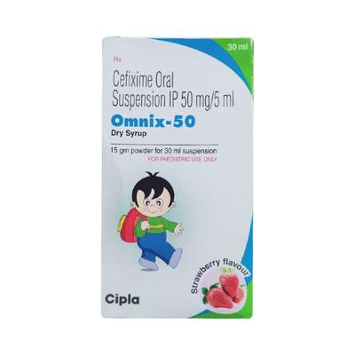 Omnix 50 Strawberry Flavour Dry Syrup 30ml - Bacterial Infections-Cep