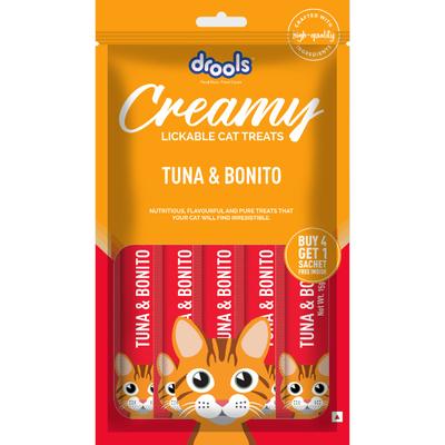Drools Creamy Lickable Cat Treats - Tuna & Bonito (Buy 4 Get 1) 1's - Petfood