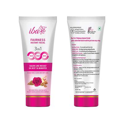 Iba Fairness Instant Facial (3In1 Mask Scrub Facial Wash) 100 gm - Facial Kits