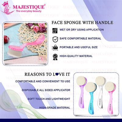 Majestique Women Face Sponge with Handle FC5 1's - Sponges & Applicators