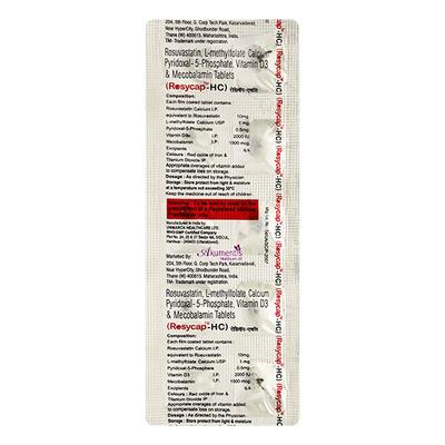 Rosycap HC Tablet 10'S - High Cholesterol-Dys