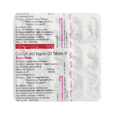Calcitab Tablet 15'S - Supplements-Cal